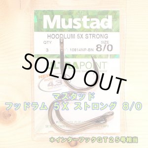 画像: Mustad（マスタッド） フッドラム ５Ｘ ストロング ８/０ ３本入 インターフックＧＴ２５号相当