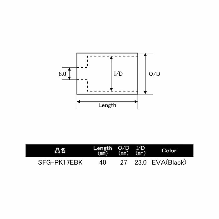 画像3: ＪＵＳＴＡＣＥ  PTS用フロントグリップ  ＳＦＧ-ＰＫ１７ＥＢＫ  ＳＦＧ-ＰＫ１７Ｃ