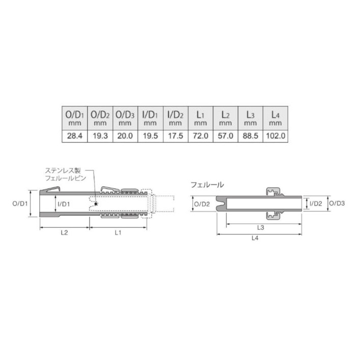 画像2: Fuji 富士工業 ＤＰＳ-ＬＢＳＤ２２ フェルール付きDPSシート