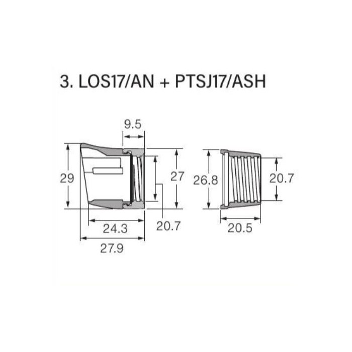 画像: Fuji 富士工業ＬＯＳ１７/ＡＮPTS、PMTS、PULSシート専用ナット
